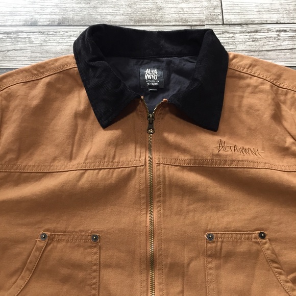 Altamont Chore Jacket Men’s XL Brown Full Zip Corduroy Collar Pockets Cotton. - Picture 10 of 13